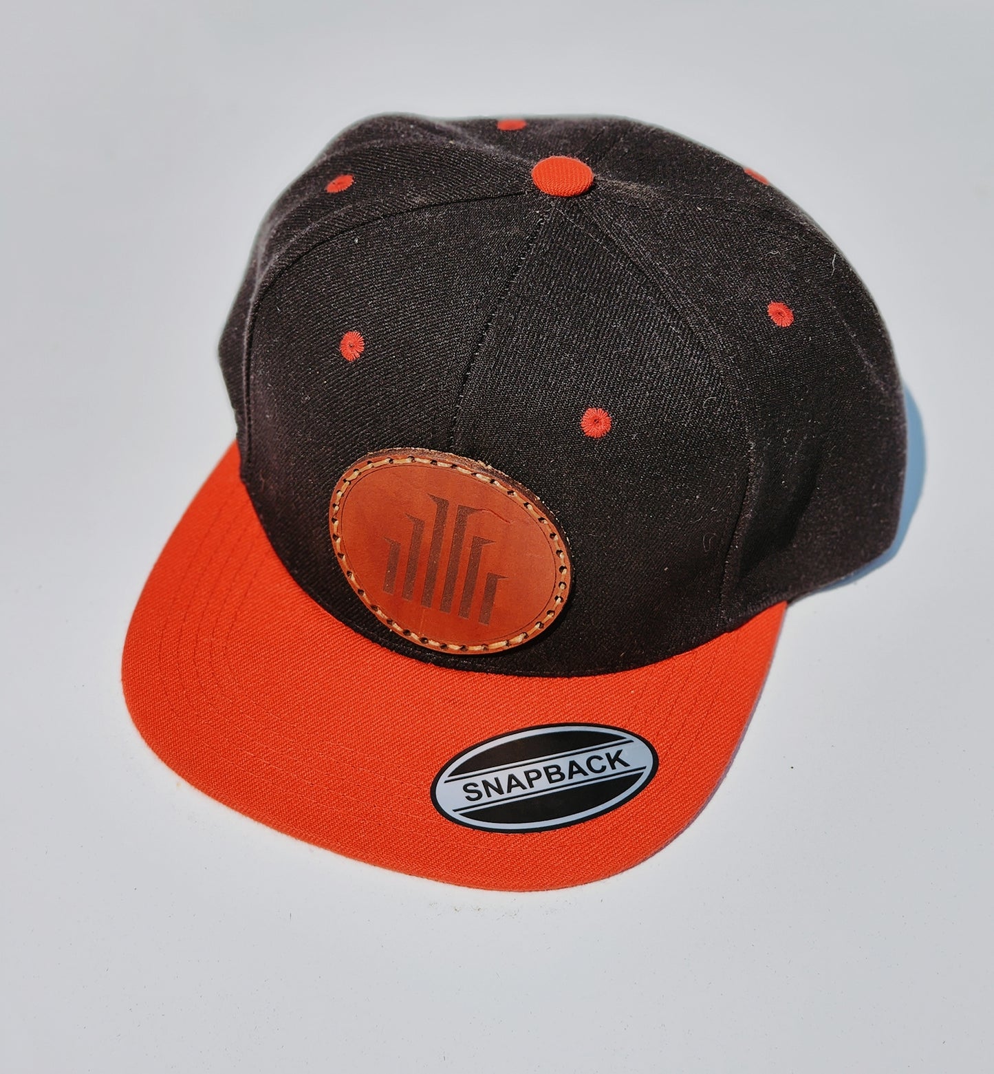 Leather SnapBack Hat- Frog Foot